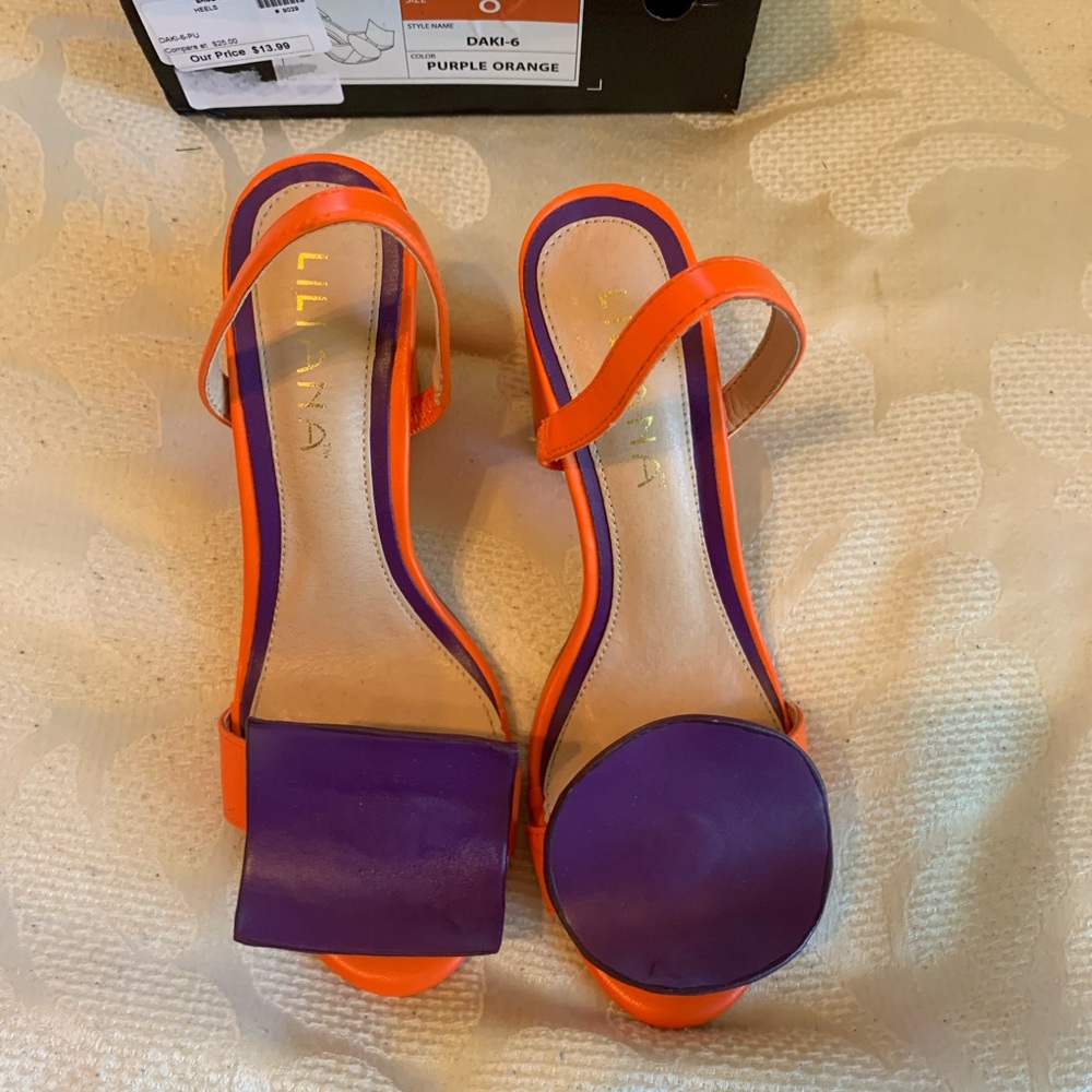 COLOR BLOCK SUMMER SQUARE CIRCLE HEELS
